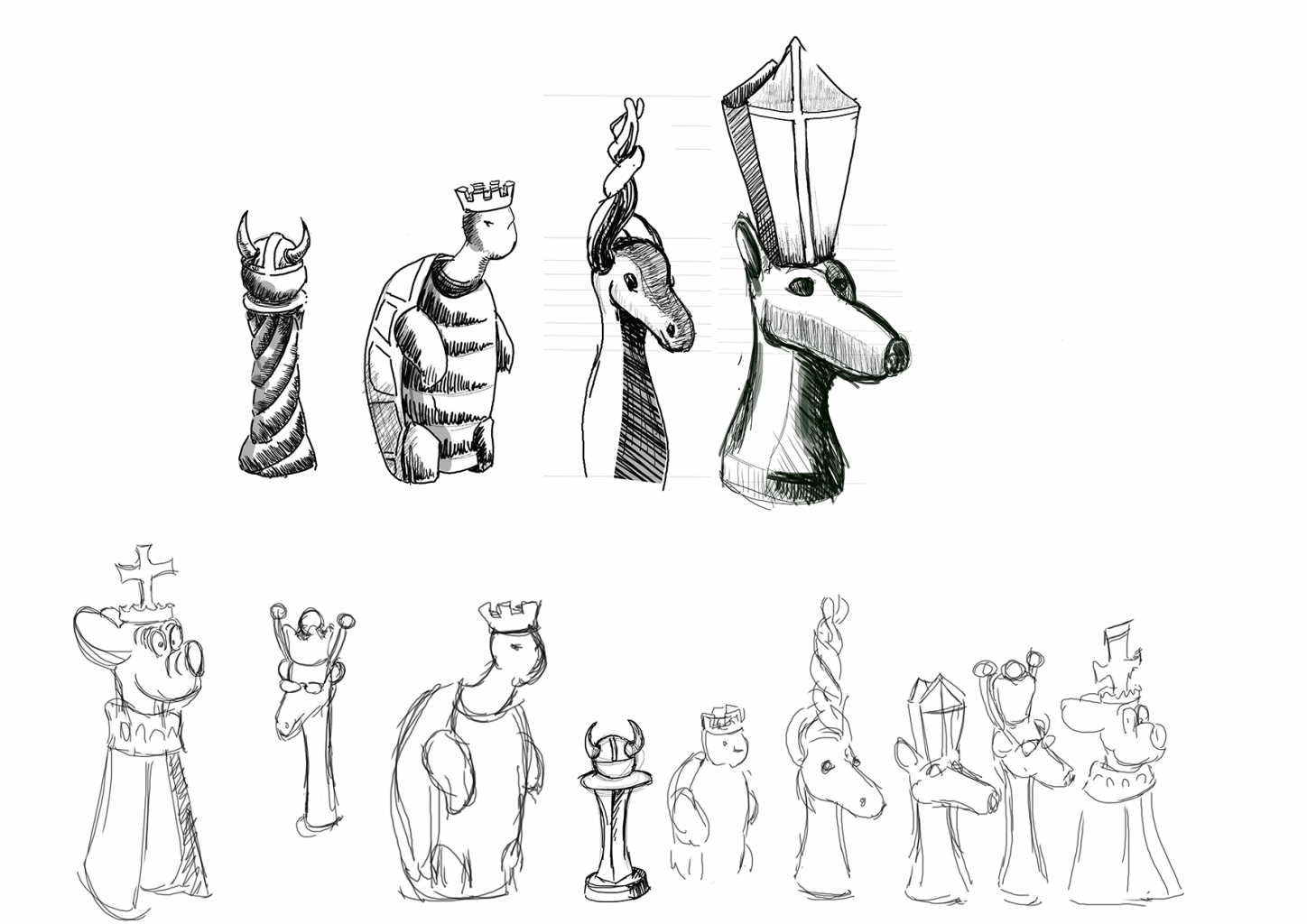 chessPiecesLineUp sketch